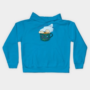 The manatea is excellent today - manatee in teacup infused in shade Kids Hoodie